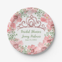 Op maat gemaakte roze glitterskroon roze rozen gro