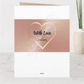 Op maat gemaakte Roze Gouden 60e Verjaardagskaart Kaart (Achterkant)