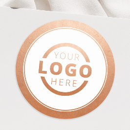 Op maat gemaakte Roze Gouden Promotionele Zakelijk Ronde Sticker