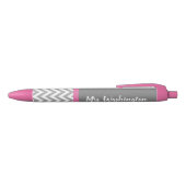 Op maat gemaakte roze grijze pen als cadeau voor e (Bovenkant)