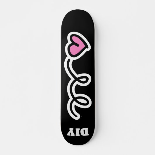 Op maat gemaakte roze hart skateboard deck voor me (Voorkant)