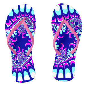 Op maat gemaakte roze ijsbloem slippers teenslippers