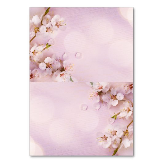 Op maat gemaakte roze kersenbloesem huwelijksplaat kaart (Achterkant)