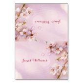 Op maat gemaakte roze kersenbloesem huwelijksplaat kaart (Voorkant)
