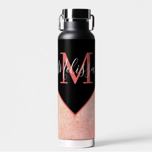 Op maat gemaakte roze leren look  waterfles