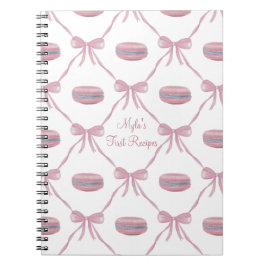 Op maat gemaakte roze macarons frilly coquette rec notitieboek