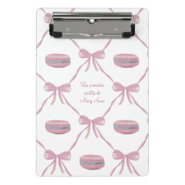 Op maat gemaakte roze macarons frivole coquette Fr Mini Klembord
