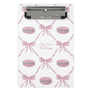 Op maat gemaakte roze macarons frivole Coquette st Mini Klembord