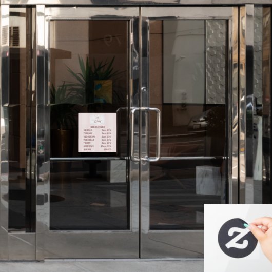 Op maat gemaakte Roze Pastelcake Bakkerij Raamsticker (Kantoordeur)