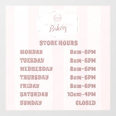 Op maat gemaakte Roze Pastelcake Bakkerij Raamsticker (Vel)