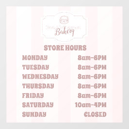 Op maat gemaakte Roze Pastelcake Bakkerij Raamsticker