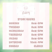 Op maat gemaakte Roze Pastelkleurige Cake Bakkerij Raamsticker (Vel 3)