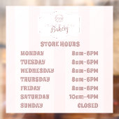 Op maat gemaakte Roze Pastelkleurige Cake Bakkerij Raamsticker (Vel 2)