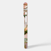 Op maat gemaakte roze roos hoesje elegante bloemen (Achterkant / Links)
