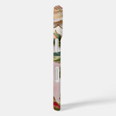 Op maat gemaakte roze roos hoesje elegante bloemen (Achterkant / Rechts)