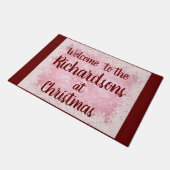 Op maat gemaakte roze vorst Welkom Deurmat (Schuin)