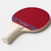 Op maat gemaakte Ruby Rode Ping Pong Paddle Tafeltennisbatje (Voorkant Gekanteld)
