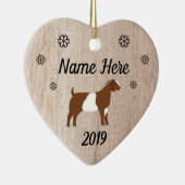 Op maat gemaakte Rustieke geschilderde Boer geit Keramisch Ornament (Rechts)