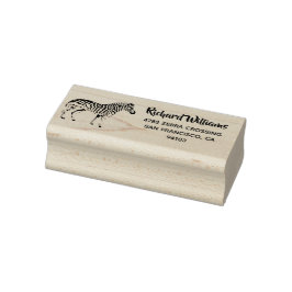 Op maat gemaakte Safari Dier Zebra Retouradres Ste Rubberstempel