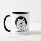 Op maat gemaakte Samoyed Moeder Pop Art Samoyed Mok (Links)