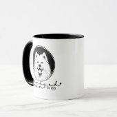 Op maat gemaakte Samoyed Moeder Pop Art Samoyed Mok (Voorkant links)