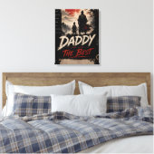 Op maat gemaakte Samurai Vaderdag eerbewijs cadeau Canvas Afdruk (Insitu (Slaapkamer))