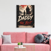 Op maat gemaakte Samurai Vaderdag eerbewijs cadeau Canvas Afdruk (Insitu (Woonkamer))