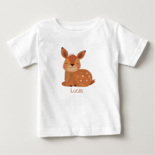 Op maat gemaakte Scandi Folk Deer Baby T-Shirt