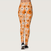 Op maat gemaakte Scandinavische Doodle bloem Leggings (Achterkant)