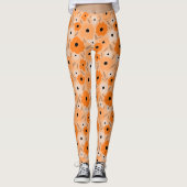 Op maat gemaakte Scandinavische Doodle bloem Leggings (Voorkant)
