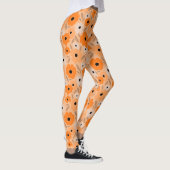 Op maat gemaakte Scandinavische Doodle bloem Leggings (Rechts)
