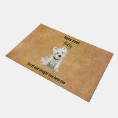 Op maat gemaakte schattige Westie deurmat (Schuin)