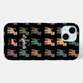 Op maat gemaakte Schnauzer Retro Naam Initiaal Hui Case-Mate iPhone Case (Achterkant (horizontaal))