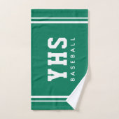 Op maat gemaakte school initiaal honkbal team spor handdoek (Handdoek)