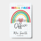 Op maat gemaakte schoolhalpas RAINBOW- lint Badge (Voorzijde)