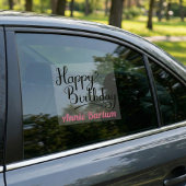 Op maat gemaakte Script Viering Glas Decal