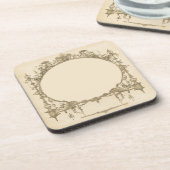 Op maat gemaakte sierlijke gouden fantasierand ant drankjes onderzetter (Linkerzijde)