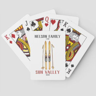 Op maat gemaakte skihut gepersonaliseerde pokerkaa pokerkaarten