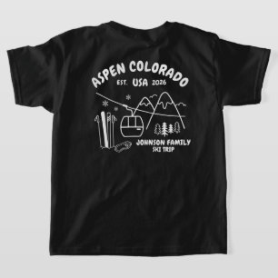 Op maat gemaakte skireis familie vrienden groep ma t-shirt