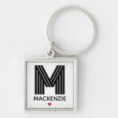 Op maat gemaakte sleutelhanger met initialen voor  (Voorkant)