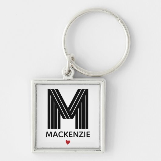 Op maat gemaakte sleutelhanger met initialen voor  (Voorkant)