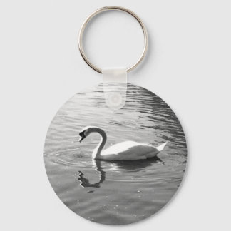 Op maat gemaakte sleutelhanger met zwaanreflectie