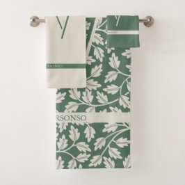 Op maat gemaakte smaragdgroene bloem cadeau nieuw  bad handdoek