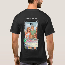 Op maat gemaakte smartphone Vaderdag T-shirt