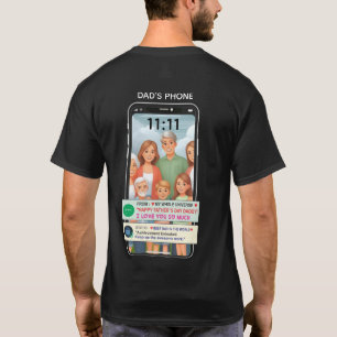 Op maat gemaakte smartphone Vaderdag T-shirt