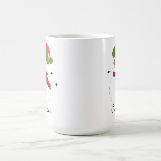 Op maat gemaakte sneeuwman kerstcadeau voor haar koffiemok (Center)
