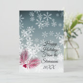 Op maat gemaakte Sneeuwvlok Kerstkaart (Staand voorkant)
