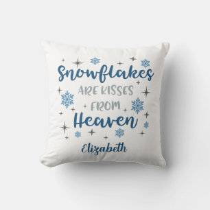 Op maat gemaakte sneeuwvlokken zijn kussen uit de 