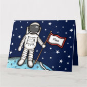 Op maat gemaakte Spaceman Astronaut Kosmische Moed Kaart (Voorkant)