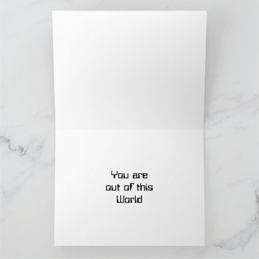 Op maat gemaakte Spaceman Astronaut Kosmische Moed Kaart (Binnen)